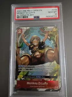 One Piece Monkey D Luffy Alternate Art OP06-013 PSA 10 Gem Mint - Image 1