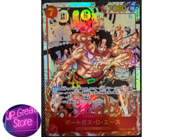 Portgas D. Ace SR Super Parallel Manga Art OP02-013 Japanese One Piece Card Game - Image 1