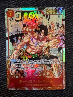 Portgas D. Ace SR Super Parallel Manga Art OP02-013 Japanese One Piece Card Game - Image 3