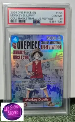 【PSA10】Basketball Monkey D Luffy One Piece Grade 10 from Japan - Image 1