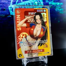 Boa Hancock Spain Waifu Trading Card One Piece Custom Holo Foil 2026 FIFA WC - Image 2