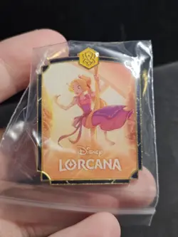 *NEW* Disney Lorcana Pin Organized Play Promotial Item Floodborn Rapunzel - Image 1
