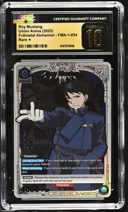 Union Arena GRADED Roy Mustang 54 Fullmetal Alchemist R⭐ PRISTINE 10 CGC ENGLISH - Image 1