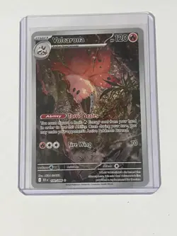 Pokemon TCG Volcarona Black Bolt Illustration Rare Card 100/086 NM/M Condition - Image 1