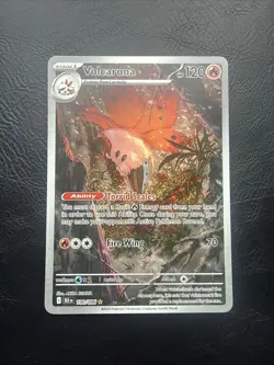 Pokemon TCG Volcarona Illustration Rare Black Bolt 100/086 NM Condition - Image 1