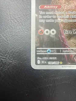 Pokemon TCG Volcarona Illustration Rare Black Bolt 100/086 NM Condition - Image 2