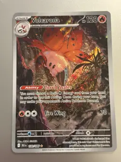 Volcarona 100/086 Secret Rare Illustration Rare Holo Pokemon Black Bolt NM - Image 1