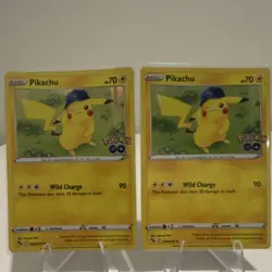 Pokemon TCG Pikachu Promo Holo 2-Card Lot Pokemon GO 028/078 EN - Image 1