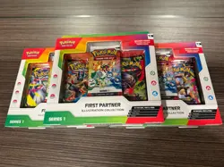 Pokemon TCG First Partner Illustration Collection Series 1 (lot Of 3) Sealed - Image 1