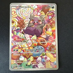 Pokemon Morpeko Holo TCG Card 206/182 Sv04: Paradox Rift NM - Image 1