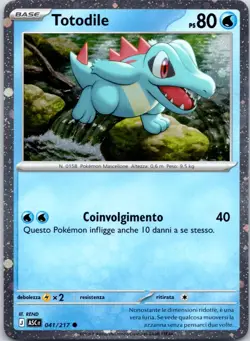 Totodile 41/217 Reverse Holo Ascended Heroes Italian Pokemon TCG Card - Image 3