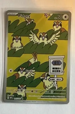 Pokemon TCG Pidgey Illustration Rare Card 207/197 Sv03: Obsidian Flames 2023 - Image 1