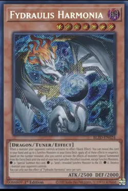 YUGIOH TCG Card: BLZD-EN024 Fydraulis Harmonia (Secret Rare 1st Edition NM) - Image 1