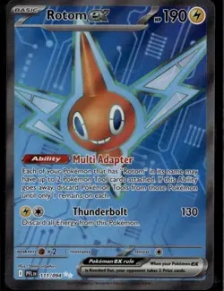 Rotom ex Ultra Rare ME02: Phantasmal Flames 111/094 Lightning Holo Pokemon Card - Image 1