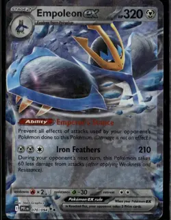 Empoleon ex Double Rare ME02: Phantasmal Flames 070/094 Metal Holo Pokemon Card - Image 1