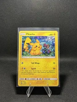 Pokemon Pikachu TCG SM86 Cosmo Holo Black Star General Mills Promo Card - Image 1
