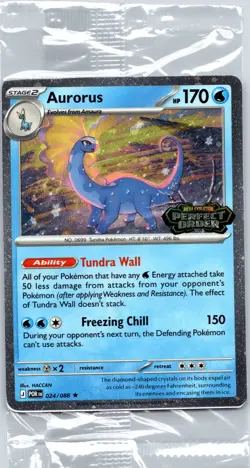 Aurorus Pokemon TCG Perfect Order Stamped Promo Card 024/088 Sealed - Image 1