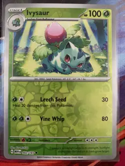 Pokemon card 151 Reverse Holo IVYSAUR (002/165) Mint/NM - Image 1