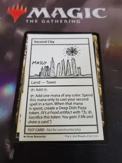 Mtg. Second City. 'Playtest' Card. Secret Lair Bonus Promo Card. Nm - Image 1