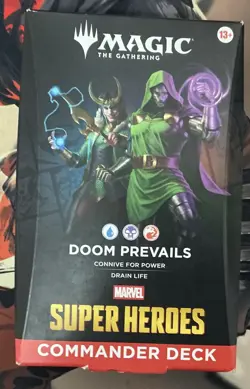 SEALED Doom Prevails, Magic the Gathering Marvel Superheroes, Commander Deck MTG - Image 1