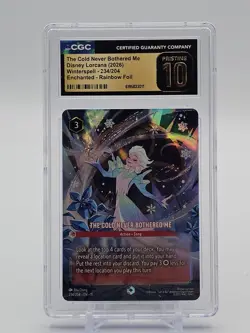 THE COLD NEVER BOTHERED ME LORCANA WINTERSPELL ENCHANTED CGC 10 PRISTINE Q7285 - Image 1