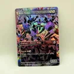 Magic The Gathering Foot Ninjas Foil TMNT 0209 Borderless NM MTG TMT - Image 4