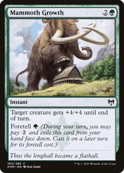 x4 Mammoth Growth KHM MTG Kaldheim 183/285 COMMON M/NM 4x - Image 1