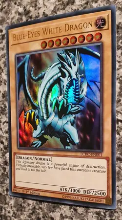 Yugioh LCKC-EN001 Blue-Eyes White Dragon Ultra Rare 1st Edition (Version 1) MINT - Image 3