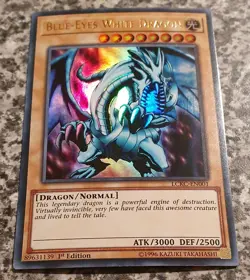 Yugioh LCKC-EN001 Blue-Eyes White Dragon Ultra Rare 1st Edition (Version 1) MINT - Image 4