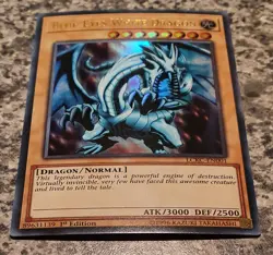 Yugioh LCKC-EN001 Blue-Eyes White Dragon Ultra Rare 1st Edition (Version 1) MINT - Image 5
