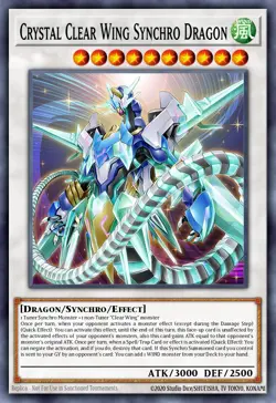 Yugioh RA04-EN059 - Crystal Clear Wing Synchro Dragon - Platinum Secret Rare - Image 1