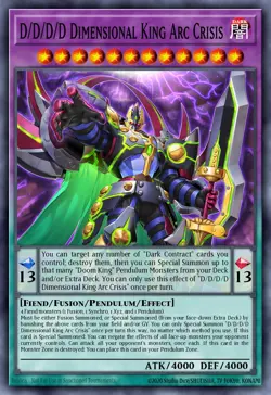 Yugioh DOOD-EN035 - D/D/D/D Dimensional King Arc Crisis - Ultra Rare - Image 1
