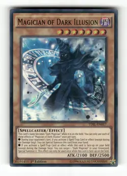 Magician of Dark Illusion TDIL-EN017 Super Rare Yu-Gi-Oh 1st Edition LP - Image 1