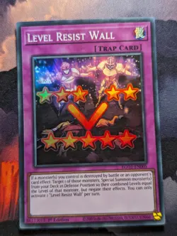 Yugioh - Level Resist Wall - EGO1-EN005 - Super Rare - 1st Edition - Image 1