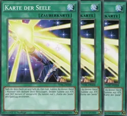 yugioh 3x Karte der Seele TDIL-DE068 COMMON 1AUFLAGE Deutsch - Image 1