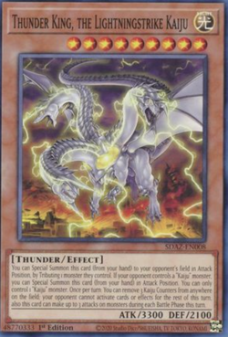 1X NM Thunder King, the Lightningstrike Kaiju - SDAZ-EN008 Common 1st Ed yugioh - Image 1
