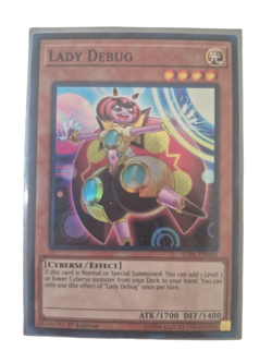 YuGiOh Lady Debug Super Rare 1st Edition SDPL-EN005 - Image 1