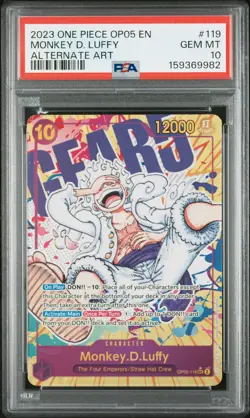 2023 ONE PIECE OP05-AWAKENING OF THE NEW ERA #119 MONKEY D. LUFFY PSA 10 - Image 1