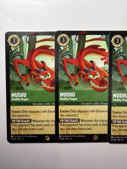 Mushu Stealthy Dragon 97/207 Legendary X4 Disney Lorcana Attack of the Vine! Set - Image 5