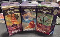 Disney Lorcana The First Chapter Starter Deck Box LOT of 3 - FREE SHIPPING - Image 1