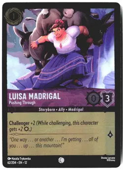 Disney Lorcana TCG Luisa Madrigal Pushing Through 62/204 Foil Wilds Unknown - Image 1