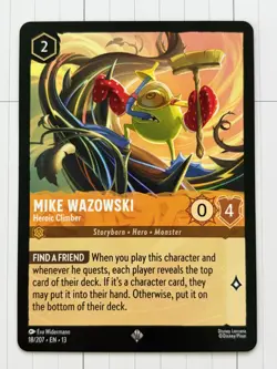 Mike Wazowski 18/207 Super Rare Disney Lorcana EN 13 Attack of the Vine - Image 1