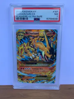 Pokemon TCG Cards M Charizard EX 107/106 Flashfire Secret Rare PSA 7 NM - Image 1