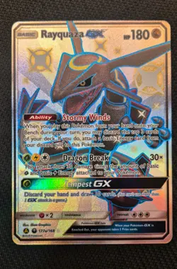 Pokemon TCG Cards Shiny Rayquaza GX 177a/168 Alt Art - Image 1
