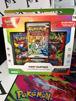 Pokemon TCG First Partner Illustration Collection Series 1 3 Promo Cards 2021 - Image 1