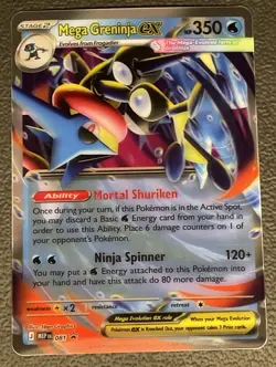 Mega Greninja EX 081 Jumbo Lenticular Black Star Promo Card - Image 1