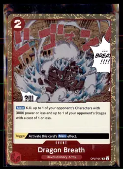 One Piece The Best- Vol. 2 OP07-017 Dragon Breath Pirate Foil 4 card lot - Image 1