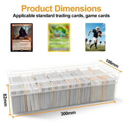 800+ Trading Card Storage Box Clear Organizer Case MTG PTCG Sports Cards - Image 3