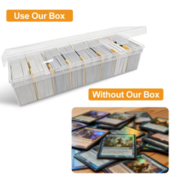 800+ Trading Card Storage Box Clear Organizer Case MTG PTCG Sports Cards - Image 4