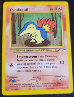 Cyndaquil # 61/105 Neo Destiny Set Pokemon Trading TCG Rares Game Cards MP - Image 1